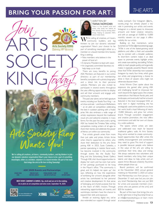King Mosaic Magazine - Bring Your Passion For Art Article
